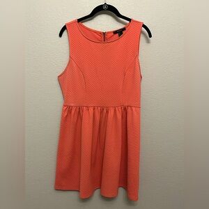Coral pink Forever 21 skater dress in large